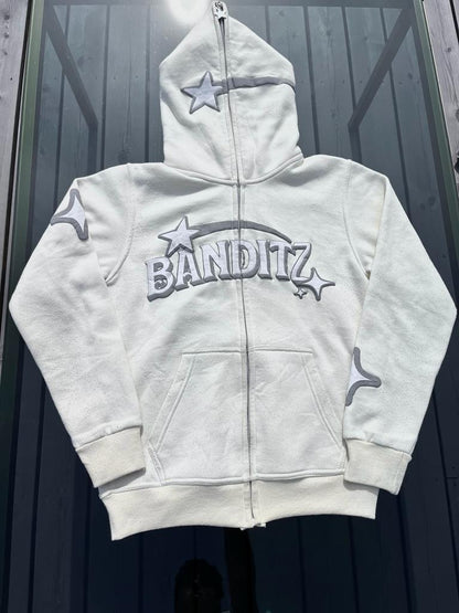 Beige - Grey Banditz Full-Zip Hoodie