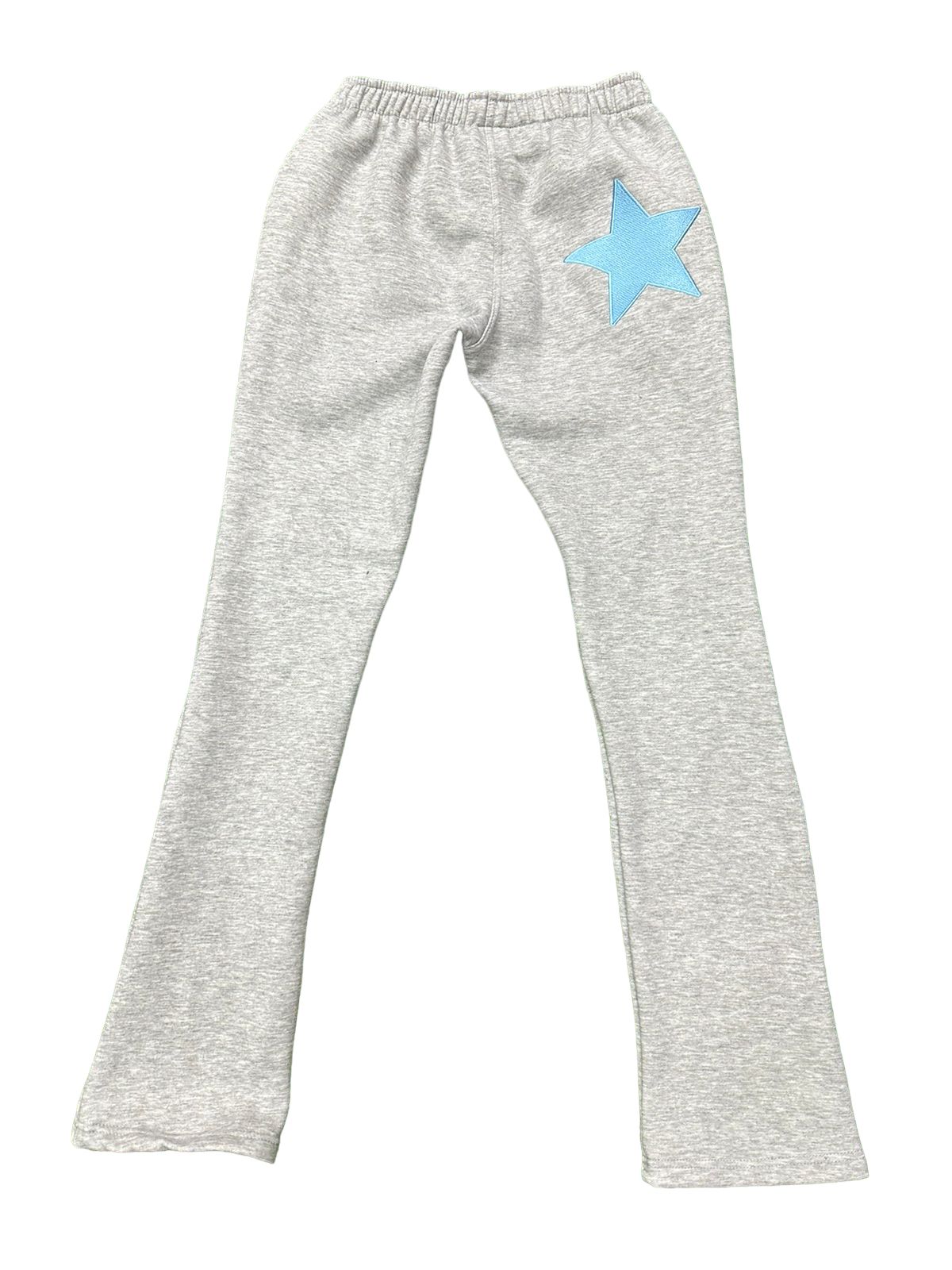 Grey And Blue Lowwaist Straight Leg- Banditz Sweatpants