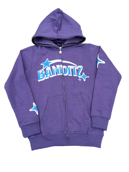 Purple - Blue Banditz Full-Zip Hoodie