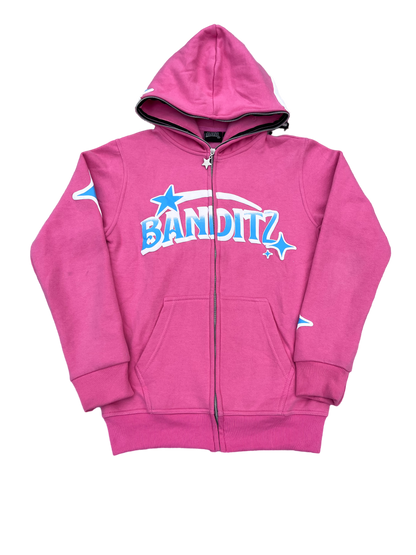 Pink - Blue Banditz Full-Zip Hoodie