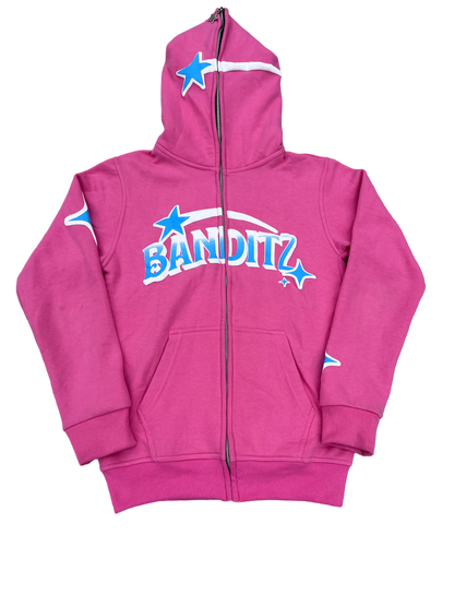 Pink - Blue Banditz Full-Zip Hoodie