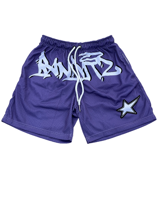 Purple Banditz Mesh Shorts