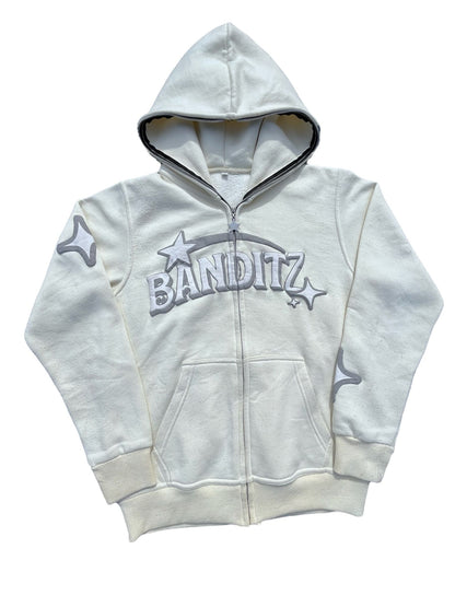 Beige - Grey Banditz Full-Zip Hoodie