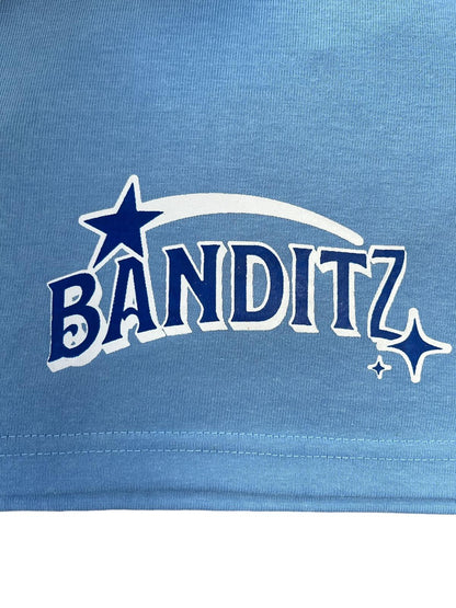 Light Blue and Darkblue Banditz Summer-Shorts