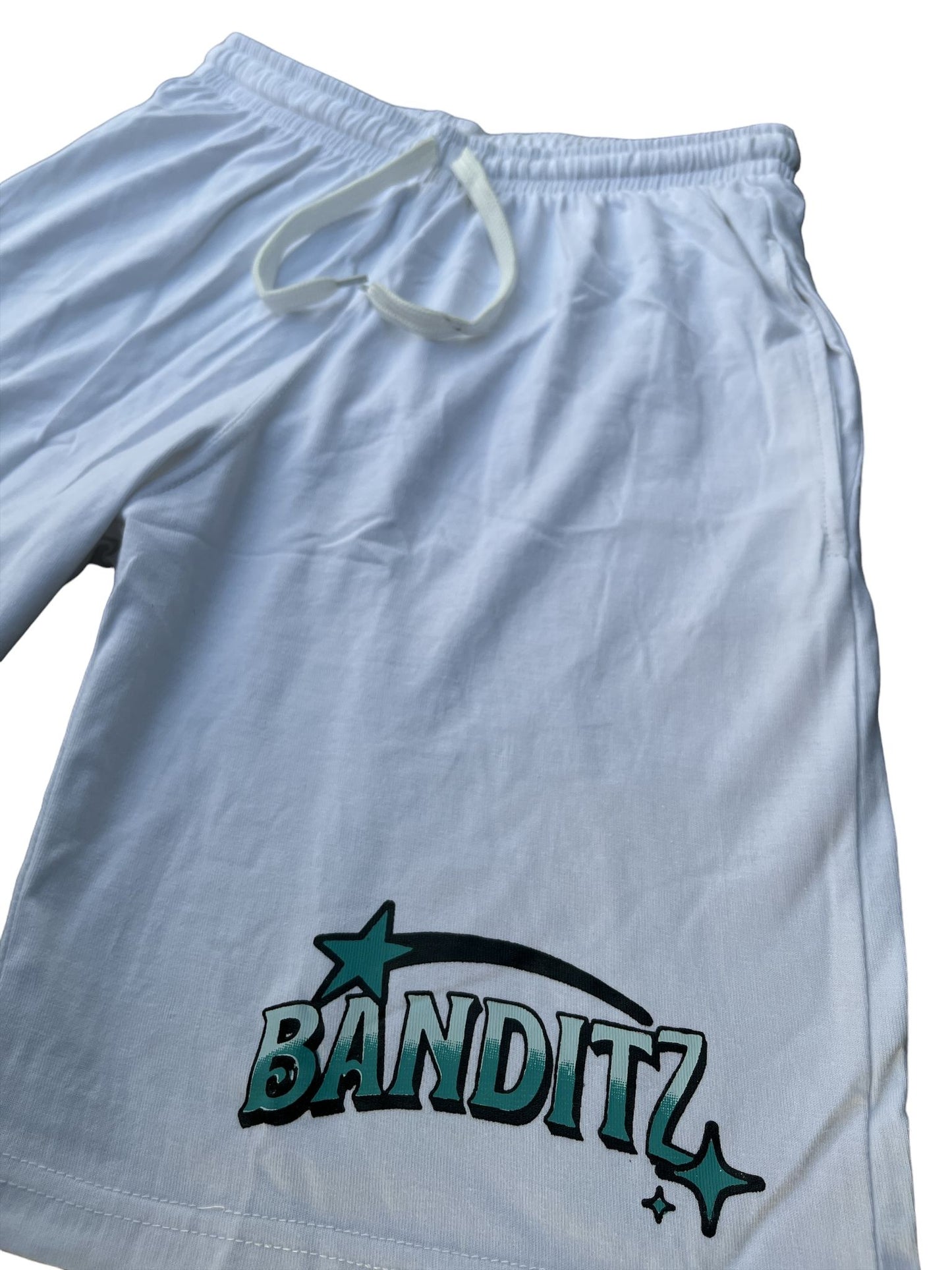 White and Lightblue Banditz Summer-Shorts