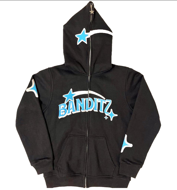 Black - Blue Banditz Full-Zip Hoodie – BANDITZ-shop